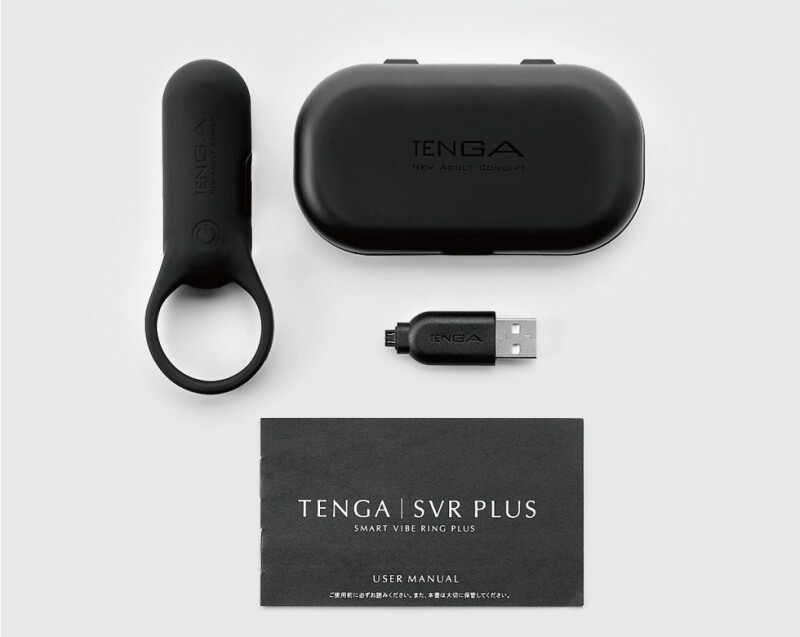 Ерекційне кільце з вібрацією SVR Plus Tenga, силіконове, чорне, 9.7 х 3.8 см - Изображение 5