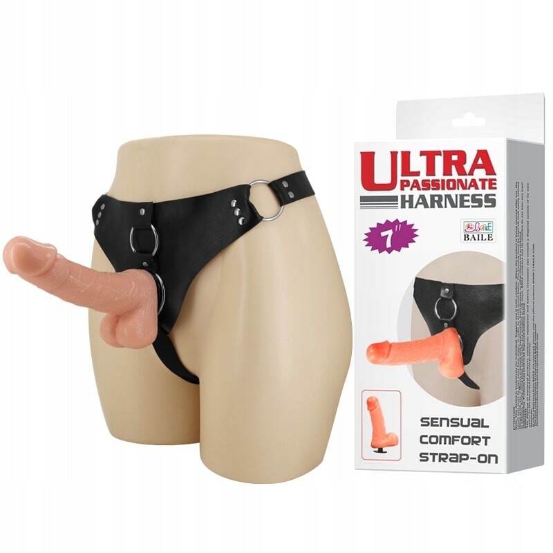 Страпон на ременях Baile Lybaile Passionate Harness реалістичний, 18.3 см x 4.5 см - Изображение 2