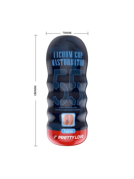 Мастурбатор-вагіна Pretty Love Vacuum Cup в колбі, бежевий, 18 х 7 см - Изображение 4