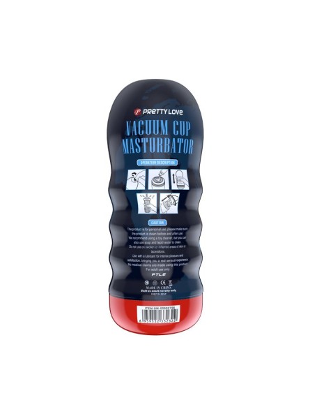 Мастурбатор-вагіна Pretty Love Vacuum Cup в колбі, бежевий, 18 х 7 см - Изображение 3