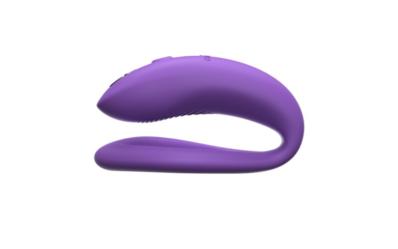 Вібратор для пар з пультом і додатком Sync O We-Vibe, силіконовий, фіолетовий - Изображение 7