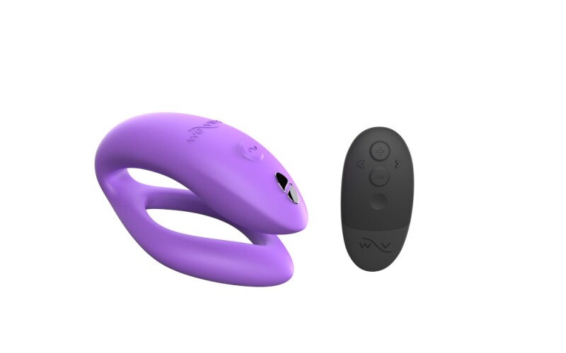 Вібратор для пар з пультом і додатком Sync O We-Vibe, силіконовий, фіолетовий - Изображение 2