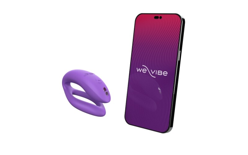 Вібратор для пар з пультом і додатком Sync O We-Vibe, силіконовий, фіолетовий - Изображение 1