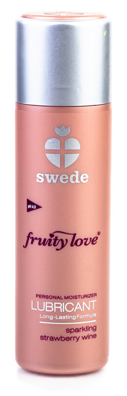 Оральний лубрикант 100 мл, зі смаком полуниці з шампанським Fruity Love Swede, на водній основі, 100 мл