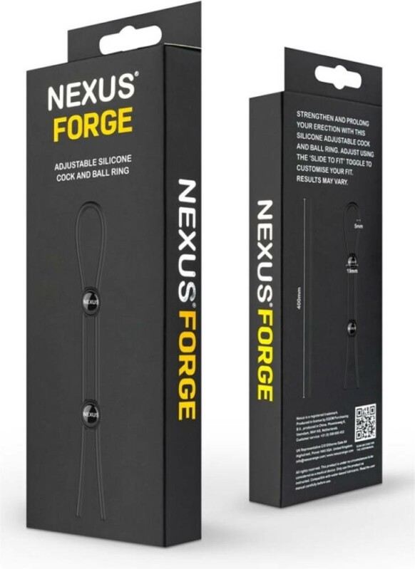 Лассо на член із петлею на мошонку Nexus Forge чорне, 40 см - Зображення 5