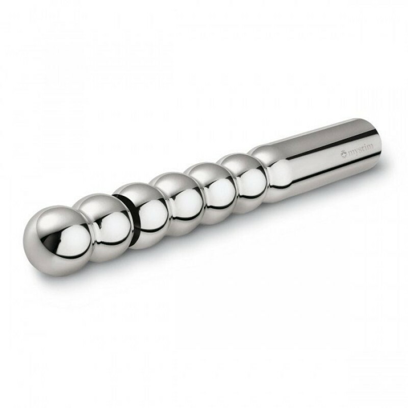 Стимулятор універсальний, електросекс Mystim Ballzac Metal Dildo, фалоімітатор, металік, 25 х 3 см