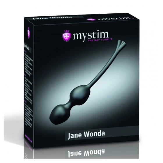 Вагінальні кульки Mystim Jane Wonda Geisha Balls Duo чорні, 19 см х 3 см - Зображення 2