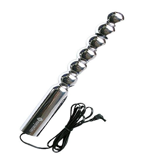 Стимулятор універсальний, електросекс Mystim Ballzac Metal Dildo, фалоімітатор, металік, 25 х 3 см - Изображение 4