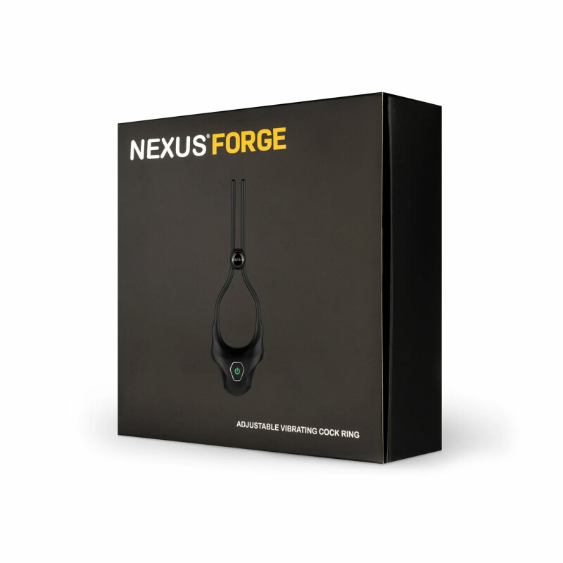 Ерекційне вібро-кільце із затяжкою Nexus Forge, чорне - Изображение 1