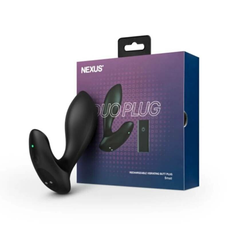 Анальна пробка з вібрацією та дистанційним пультом Nexus Duo Plug чорна, 9.8 х 3.3 см