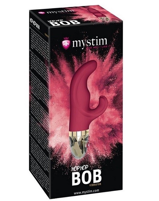 Вібратор кролик Mystim Rabbit Hop Hop Bob, фіолетовий, 16 см х 3.6 см - Зображення 1