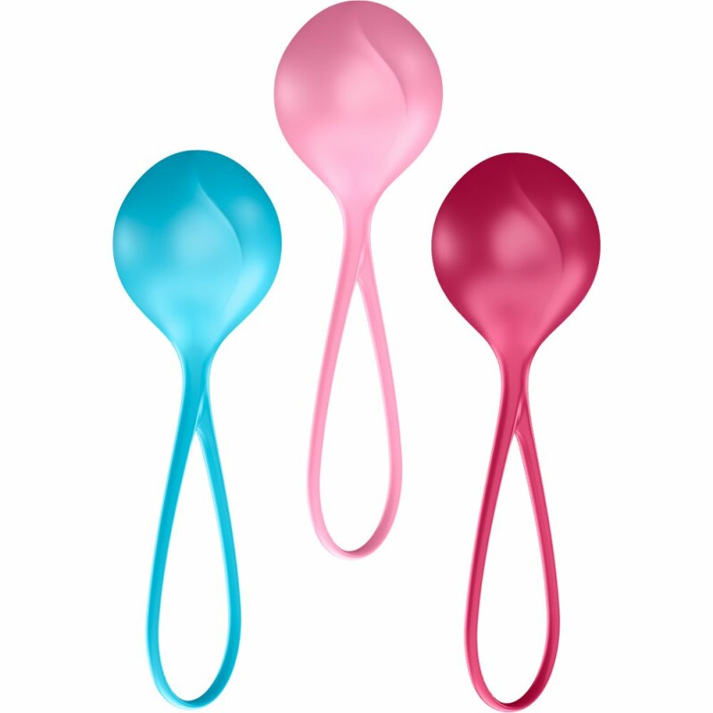 Набір вагінальних кульок Satisfyer різнокольорові, 12.6 х 3.8 см