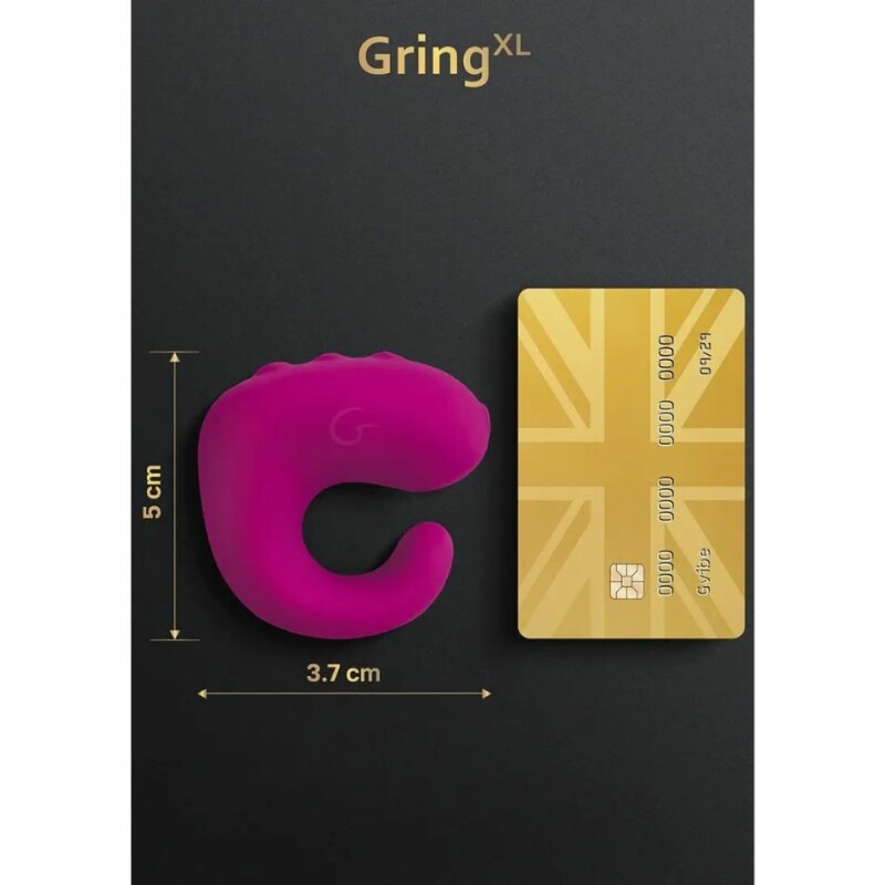 Вібратор для клітора і пульт Gvibe Gring XL Sweet Raspberry на пальці, фуксія, 5 х 3.7 см - Изображение 2