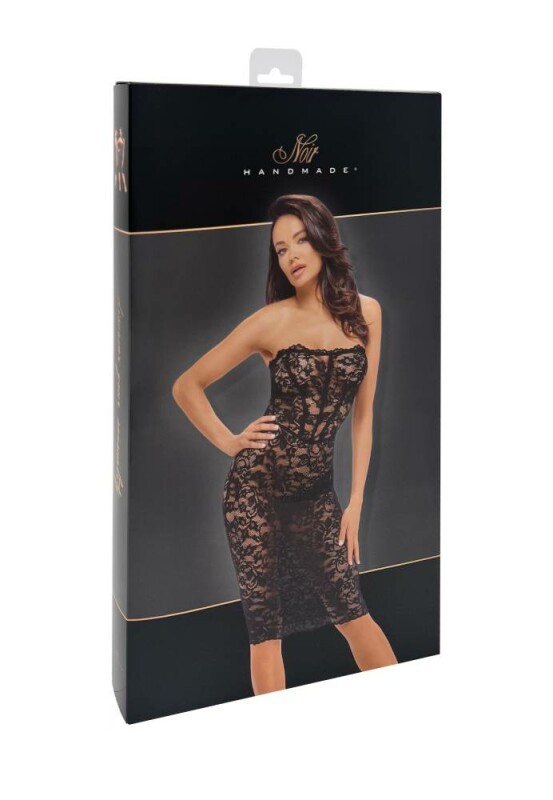 Еротична мереживна сукня, S, F301 Noir Handmade Catalyst зі шнурівкою, чорна - Зображення 7