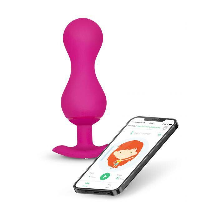 Вагінальний тренажер з підключенням до додатку Gvibe Gballs 3 рожевий, 8 х 3 см
