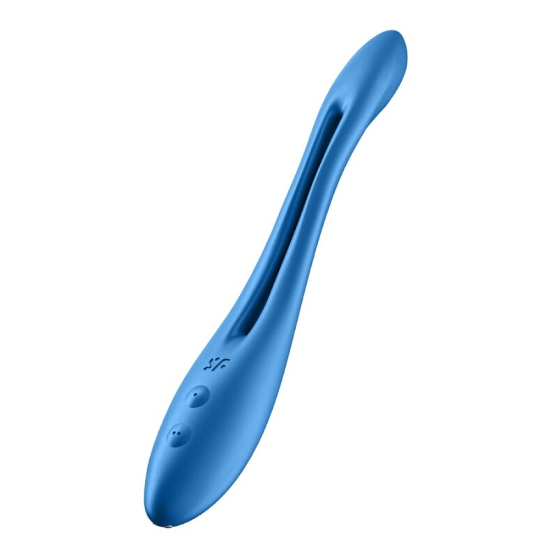 Вібратор універсальний Satisfyer Elastic Game, блакитний, 19.9 х 3.1 см