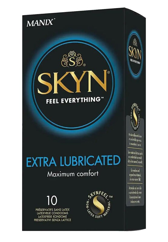Презервативи безлатексні (полізопрен) Skyn Extra Lubricated, з додаткою змазкою, 10 шт