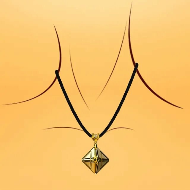 Вібратор для клітора у формі куба Lockink, метал, золотий - Зображення 1