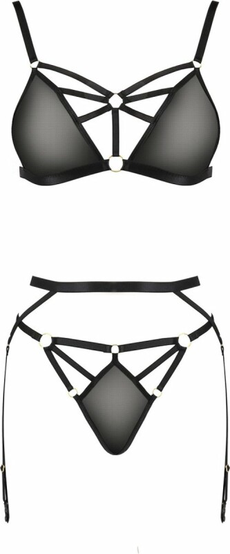 Комплект сексуальний S/M Meggy Passion, 2 предмети, чорний - Зображення 2