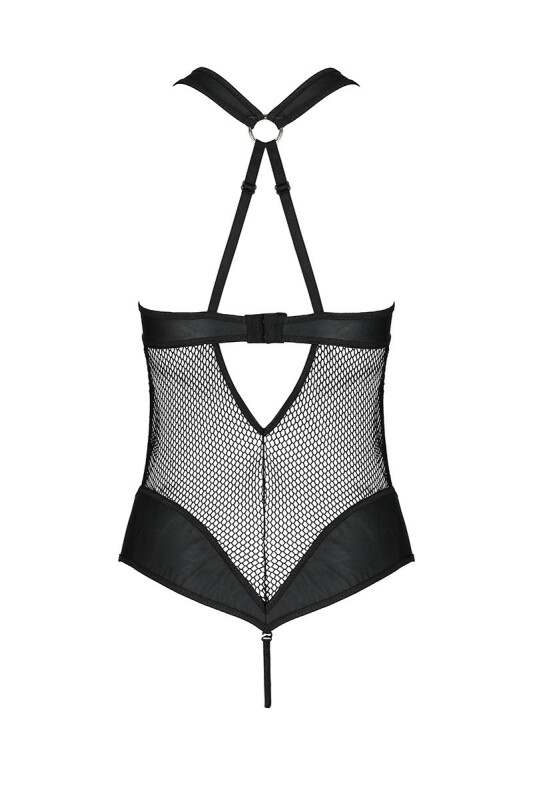 Боді сексуальне сітчасте S/M Amanda Passion, чорне - Изображение 3