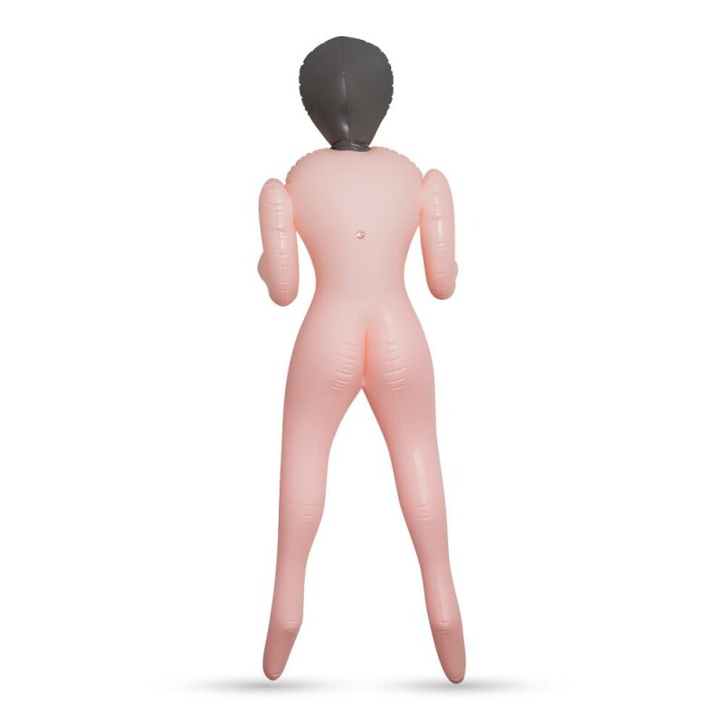 Секс-лялька з 3 отворами Crushious Nicole The Inflatable Nurse, бежева, 155 см - Изображение 2