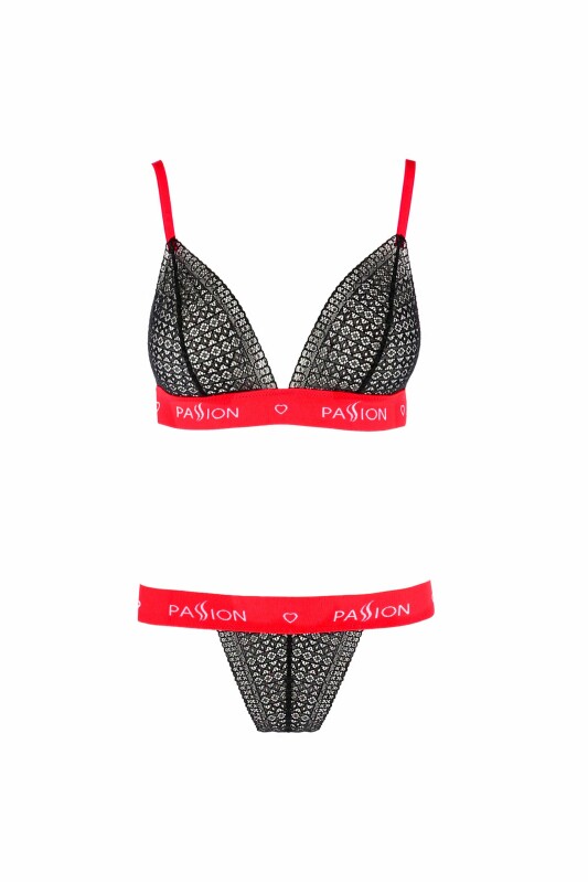 Комплект білизни сексуальний S/M Glamiss Passion, 2 предмети, чорний - Зображення 1