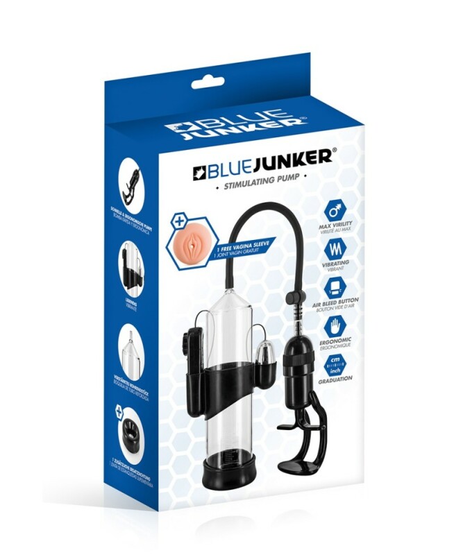 Помпа вакуумна механічна Blue Junker Stimulating Pump з вібрацією, 23 см х 6 см - Зображення 1