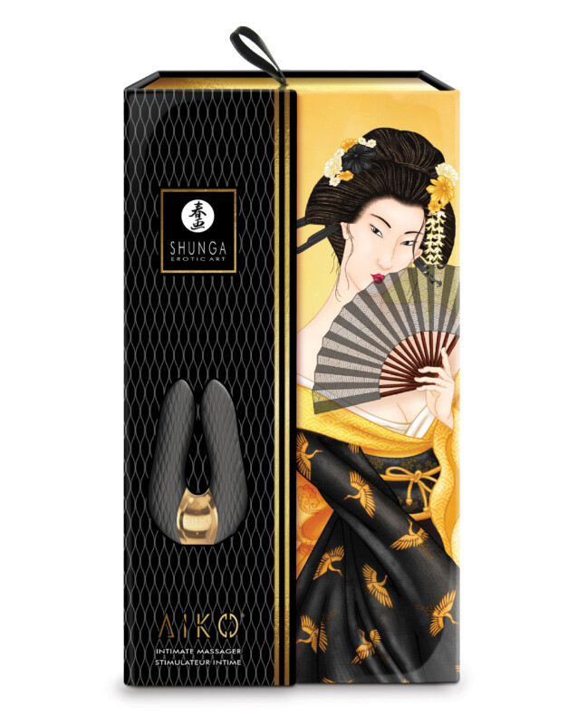 Кліторальний вібратор Shunga Aiko чорного кольору, 10.5 см х 6.5 см - Изображение 4