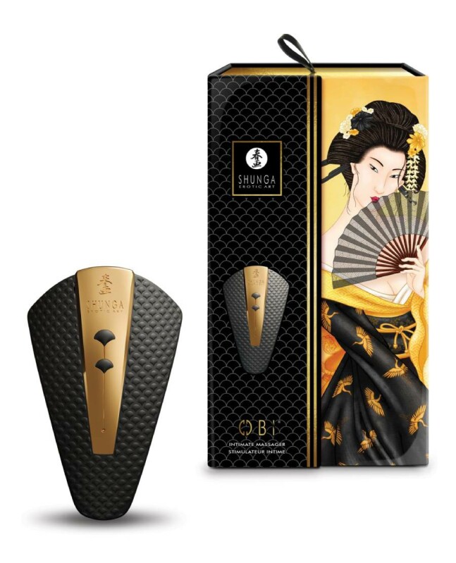 Вібратор для клітора Shunga Obi чорний, 11.5 см x 7 см - Изображение 3