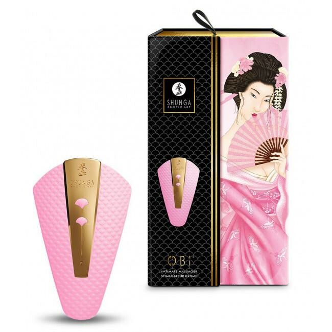 Вібратор для клітора Shunga Obi ніжно рожевий, 11.5 см x 7 см - Изображение 3
