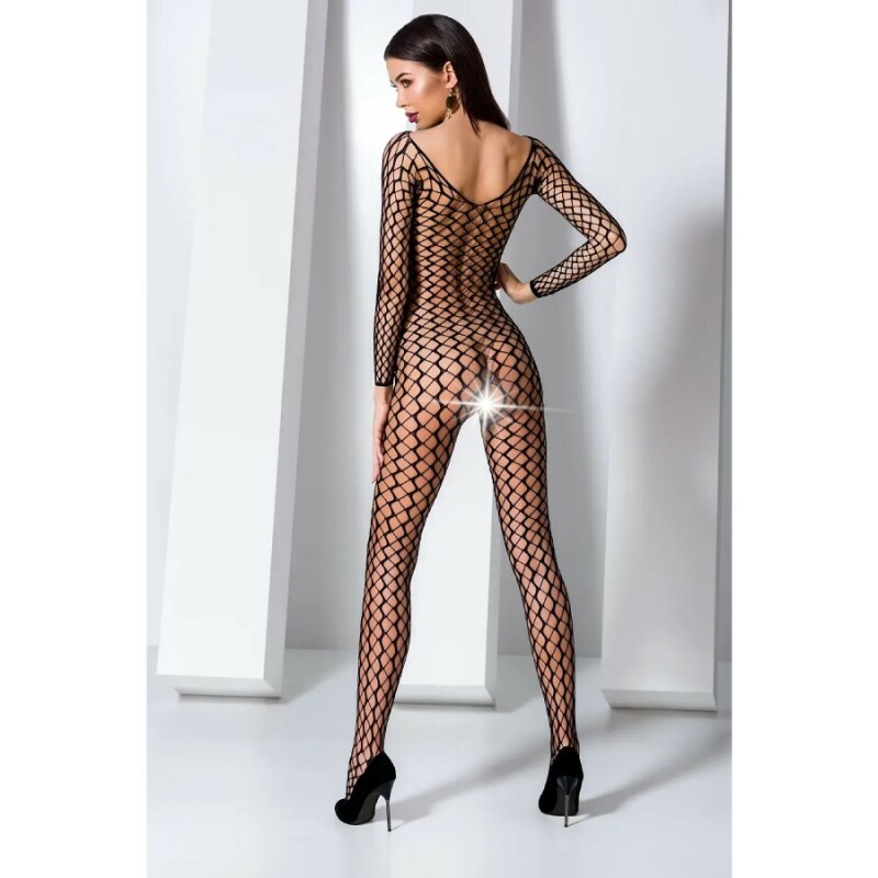 Комбінезон сітка Passion BS068, чорний, One size - Зображення 1