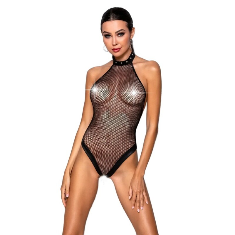 Боді у сіточку Passion Moonlight, з інтимним вирізом, S/M