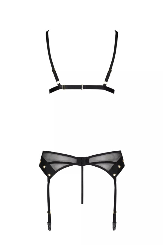 Комплект білизни спокусливий S/M Nessy Passion, 3 предмети, чорний - Изображение 3