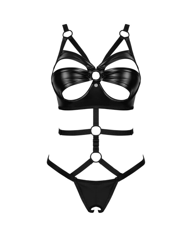 Боді сексуальне з інтимним вирізом XS/S Armares Obsessive, чорне - Изображение 2