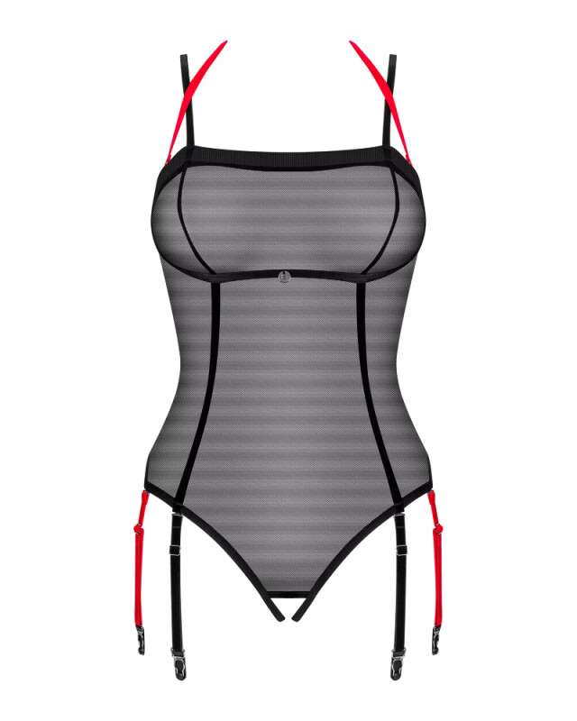 Боді сексуальне з інтимним вирізом XS/S Glandez Obsessive, чорне - Изображение 2