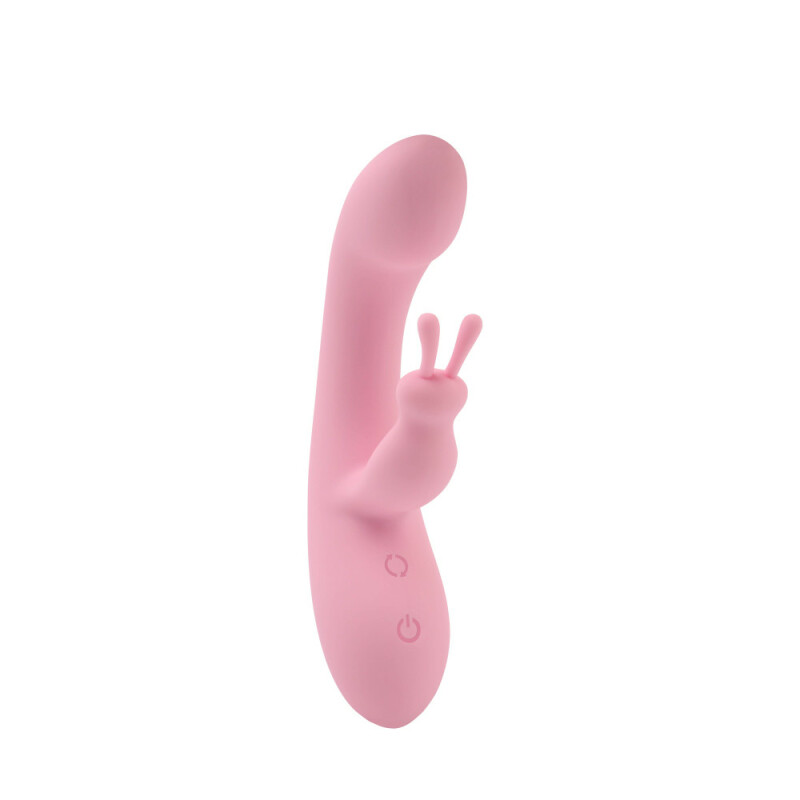Вібратор-кролик Jumping Rabbit Aphrovibe Chisa, силіконовий, рожевий, 19.5 х 3.6 см