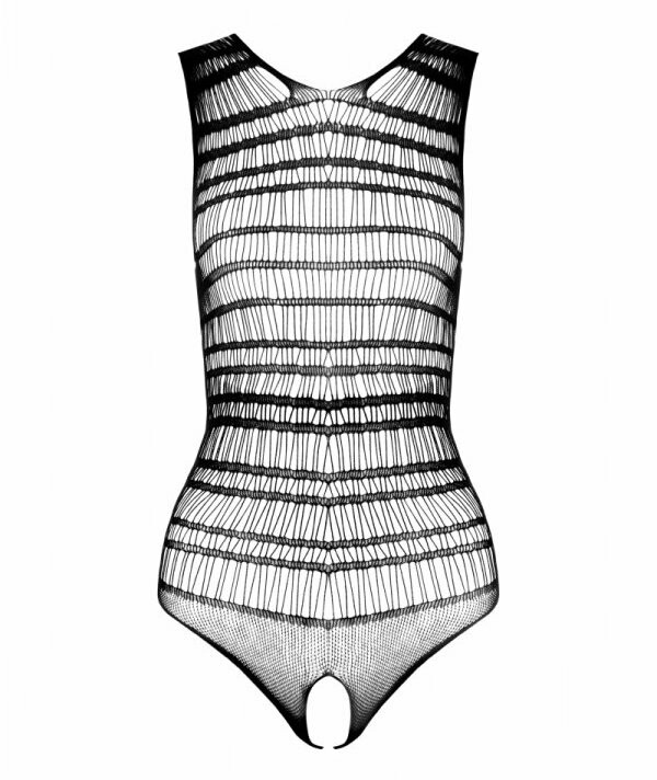 Боді еротичне з інтимним вирізом One Size BS086 Passion, чорне - Зображення 2