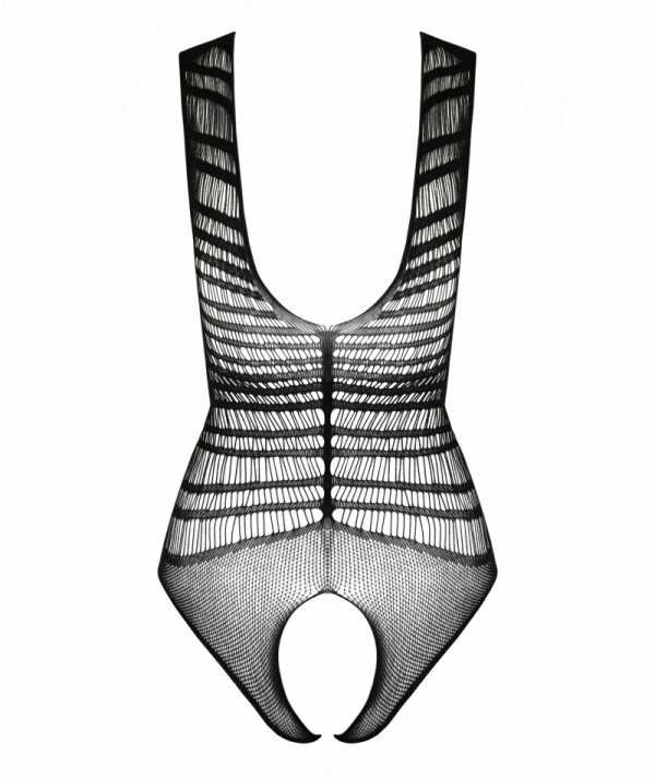 Боді еротичне з інтимним вирізом One Size BS086 Passion, чорне - Зображення 3