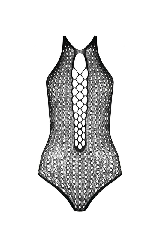 Боді сексуальне сітчасте One Size BS088 Passion, чорне - Изображение 2