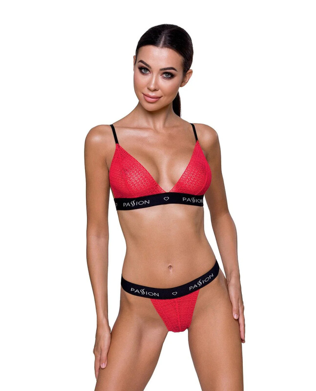 Комплект білизни сексуальний S/M Glamiss Passion, 2 предмети, червоний
