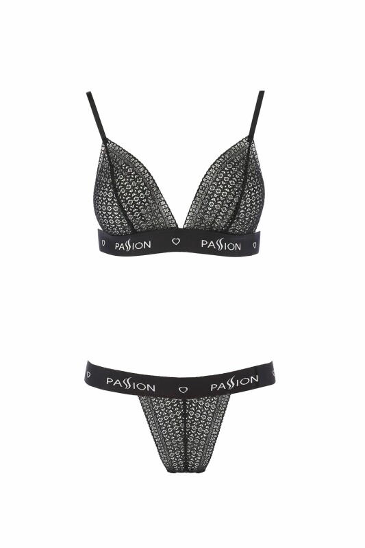 Комплект білизни сексуальний S/M Glamiss Passion, 2 предмети, чорний - Зображення 1