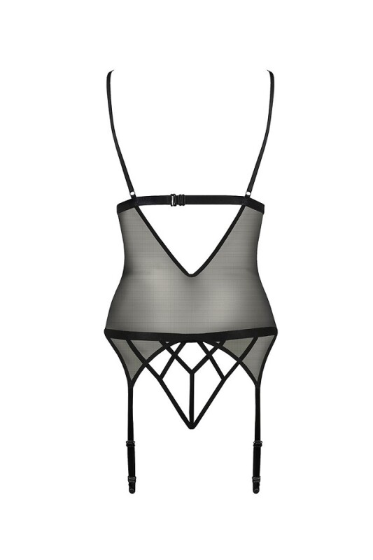 Корсет з вирізами Passion Diabolina, чорний, S/M - Зображення 3