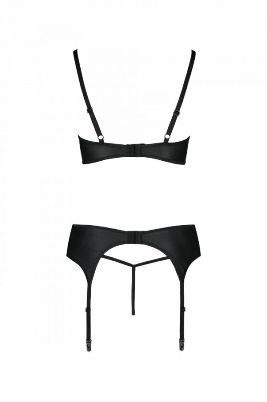 Комплект сексуальний з мереживом S/M Astrida Passion, 3 предмети, чорний - Зображення 3