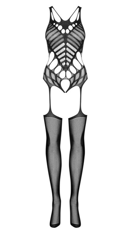 Комбінезон сітка Obsessive Bodystocking G139, чорний, One Size - Изображение 2