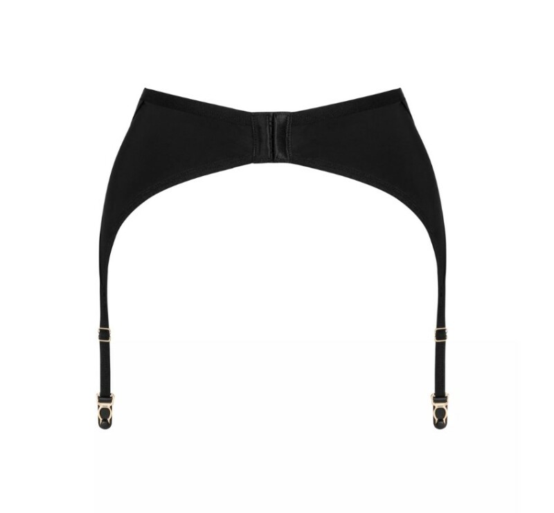 Пояс для панчіх Obsessive Nesari garter belt, чорний, розмір XS/S - Зображення 3