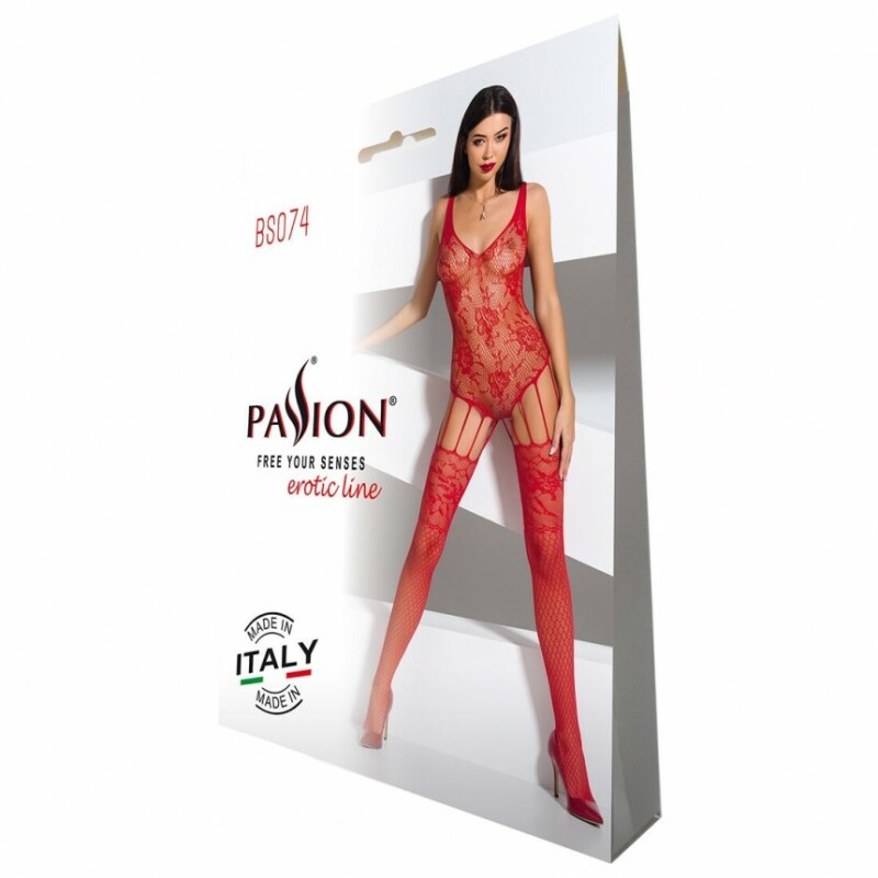 Комбінезон Passion BS074, червоний, One size - Зображення 3