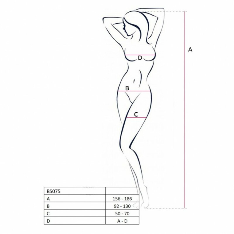 Комбінезон відкритий Passion BS075, чорний, One size - Зображення 3