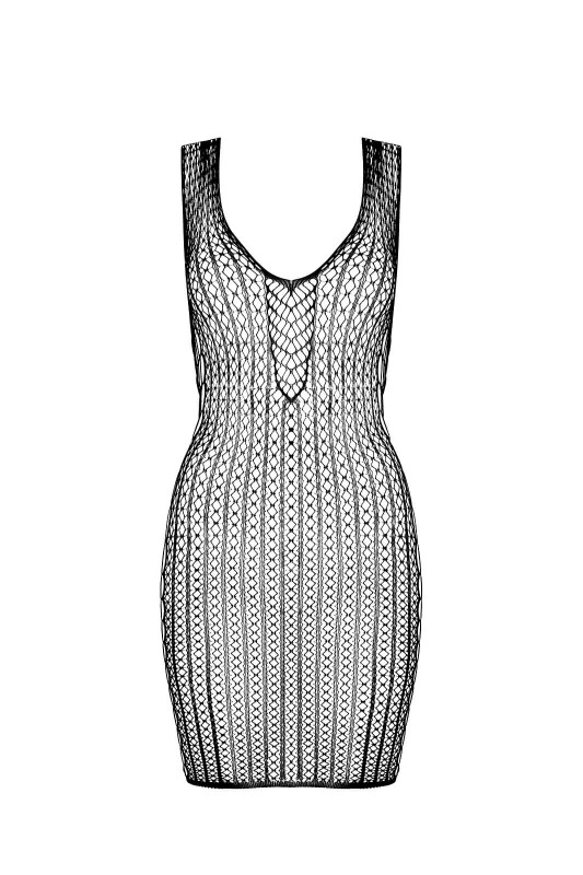 Плаття сітка Passion Bodystocking BS097, чорне, One size - Изображение 2