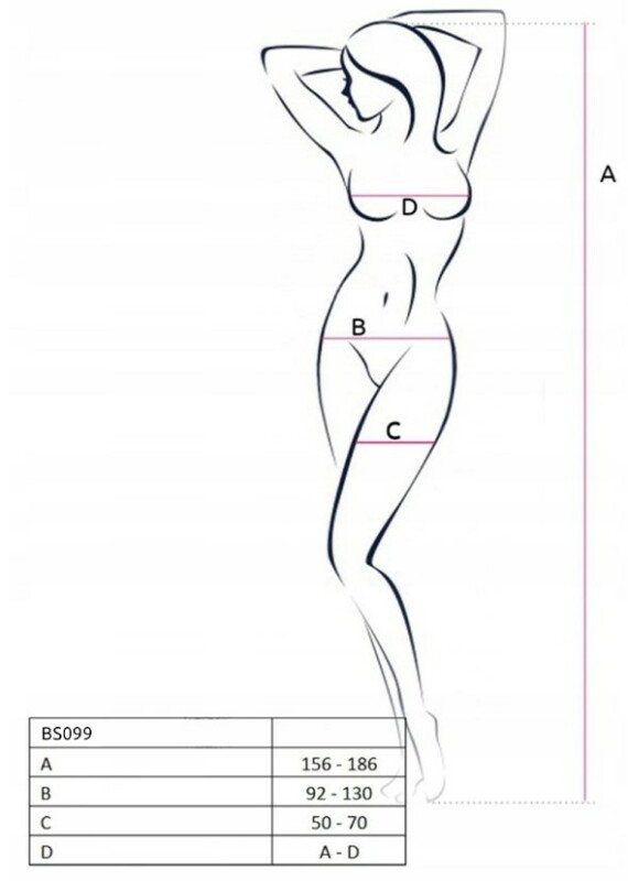 Комбінезон Passion BS099, білий,  One size - Зображення 2
