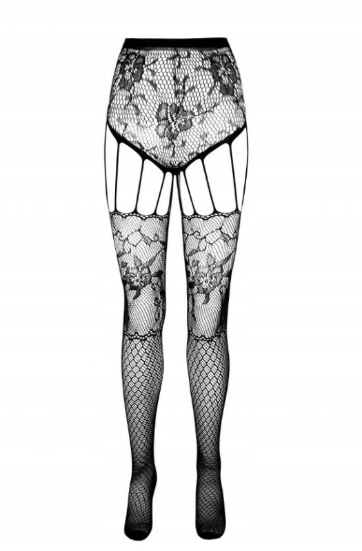Колготи еротичні Passion ECO S004, чорні, One size - Зображення 3